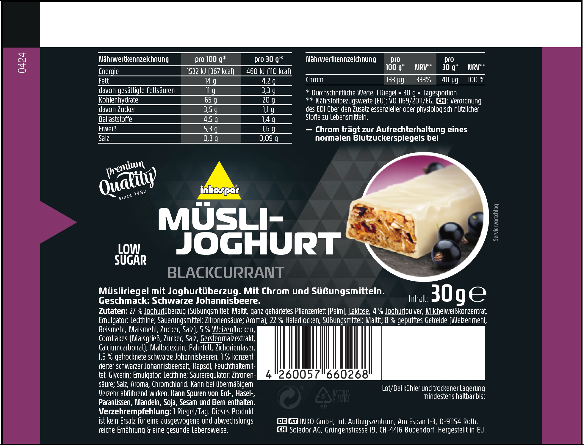inkospor Müsli-Joghurt Riegel